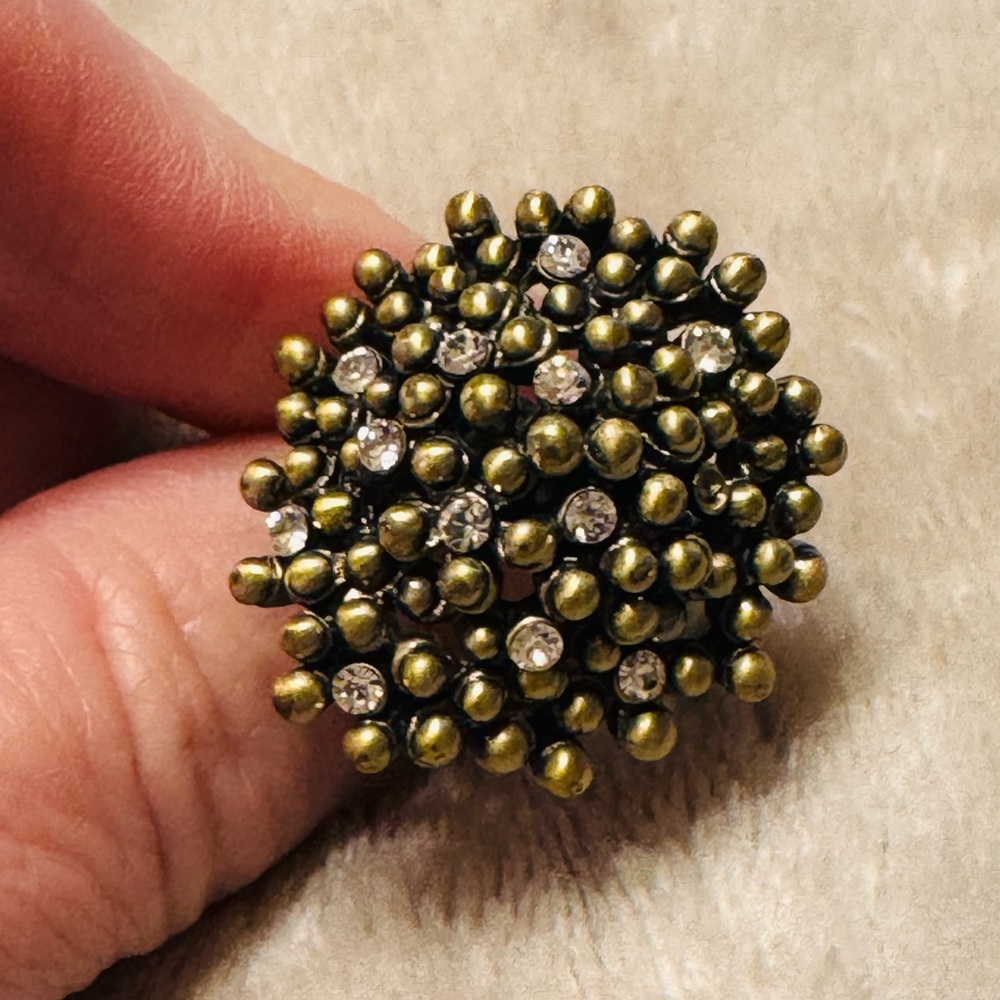 Lia Sophia Gold and Silver Cluster Ring Size 8